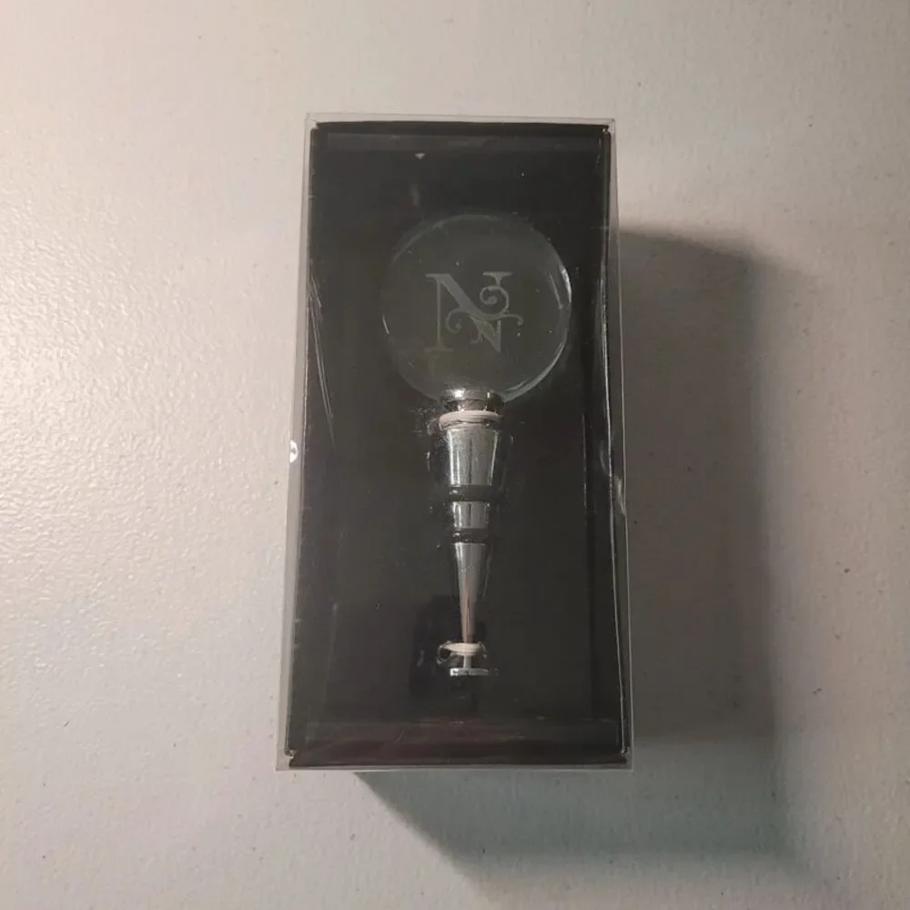 Michaels Initial “N” Wine Stopper|Monogram Bottle Stopper|Giftable Bar Accessory